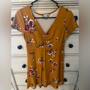 Yellow dress with flowers